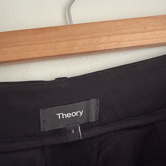 Theory High Rise Tailored Straight Leg Trouser Pants in Black - Picture 5 of 6